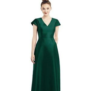 Bella Bridesmaid Alfred Sung Hunter Green Dress